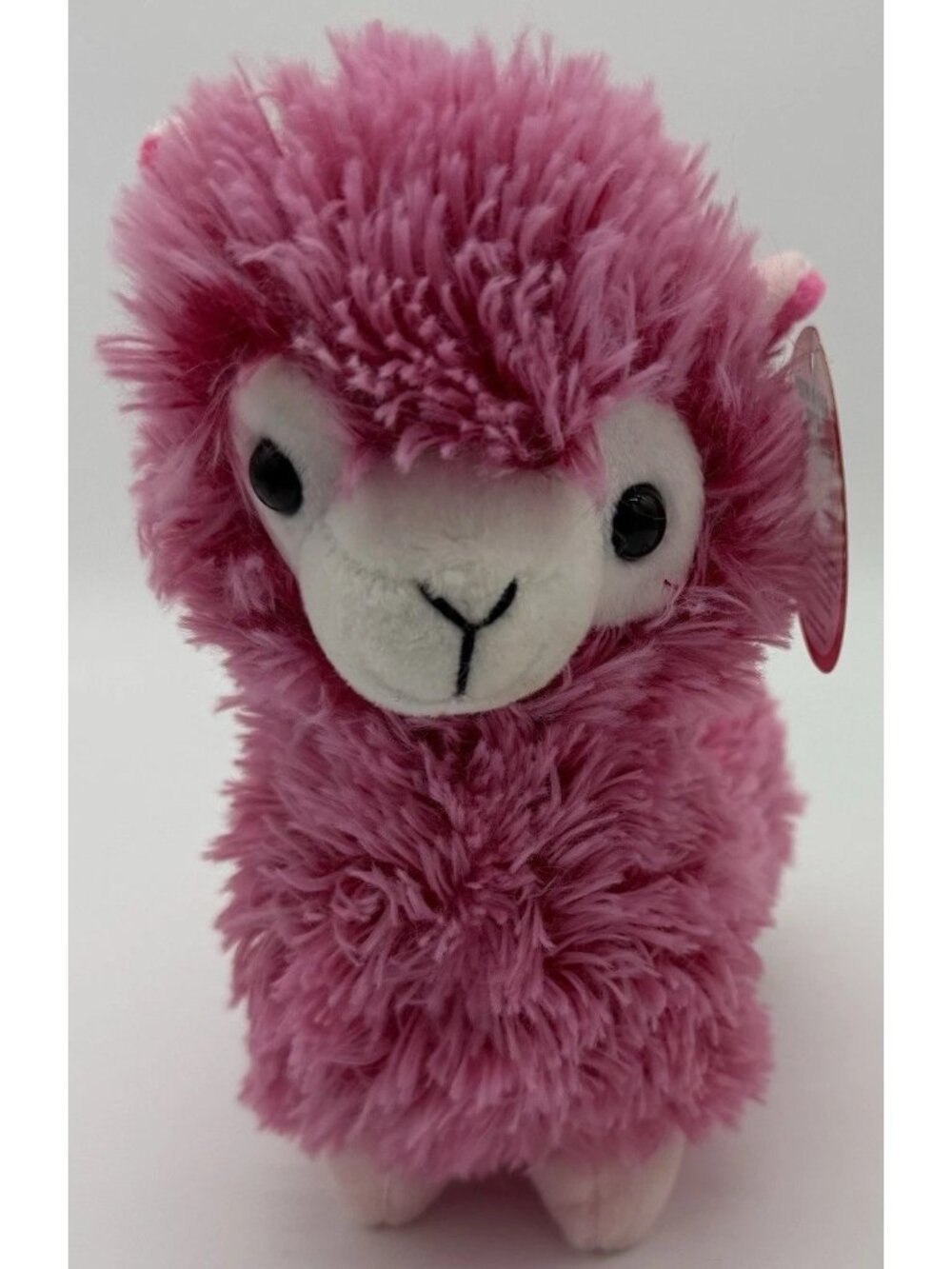 Pink Fuzzy Shaggy Soft Llama 7” NWT Peek A Boo Toys